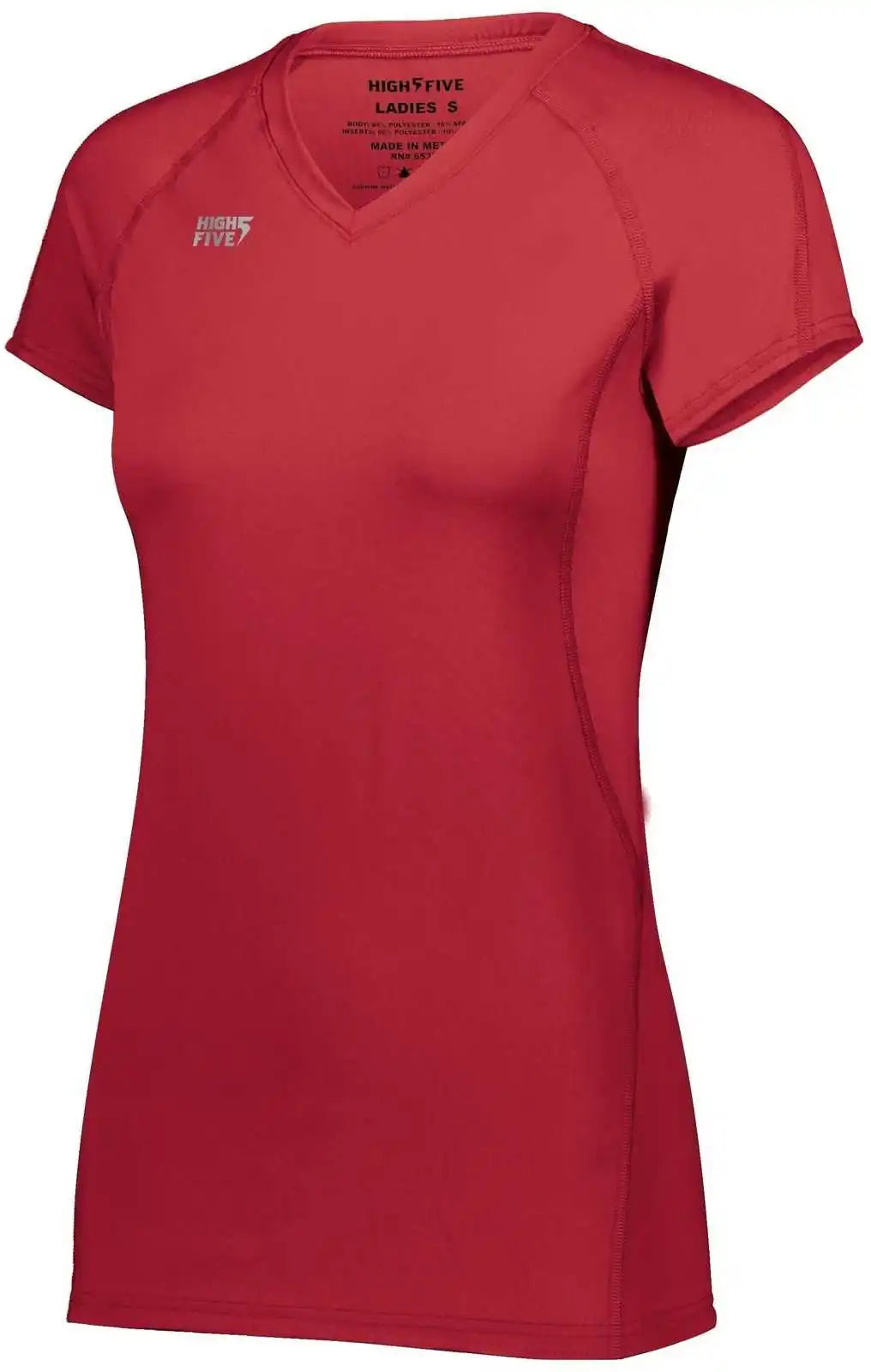 High Five 342222 Ladies Truhit Short Sleeve Jersey Scarlet