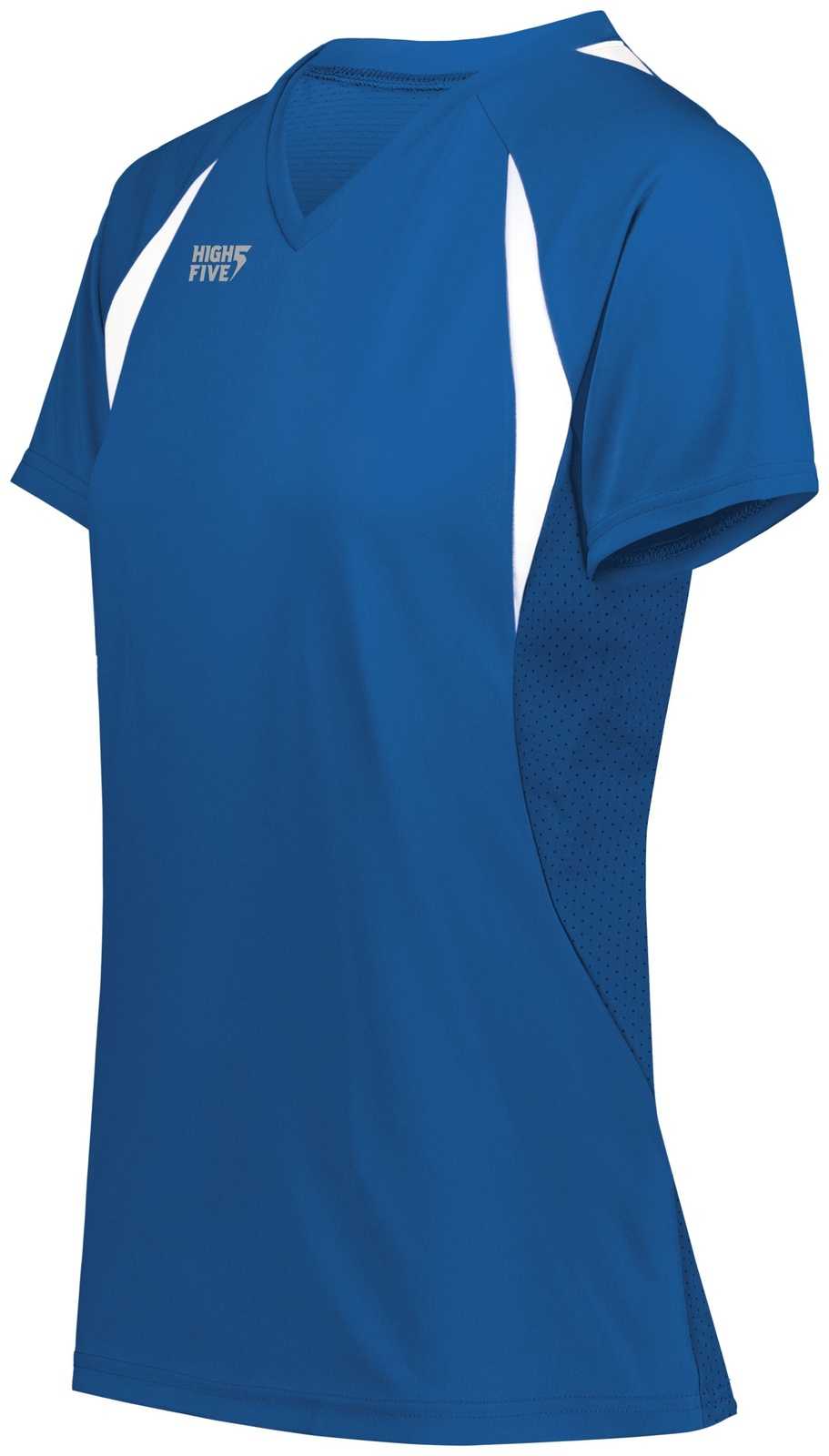 High Five 342233 Girls Color Cross Jersey - Royal White
