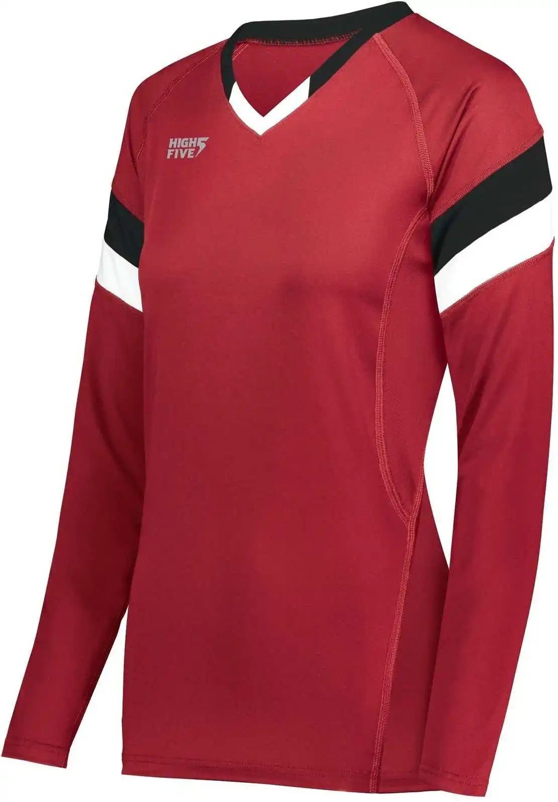 High Five 342242 Ladies Truhit Tri Long Sleeve Jersey Scarlet Black White