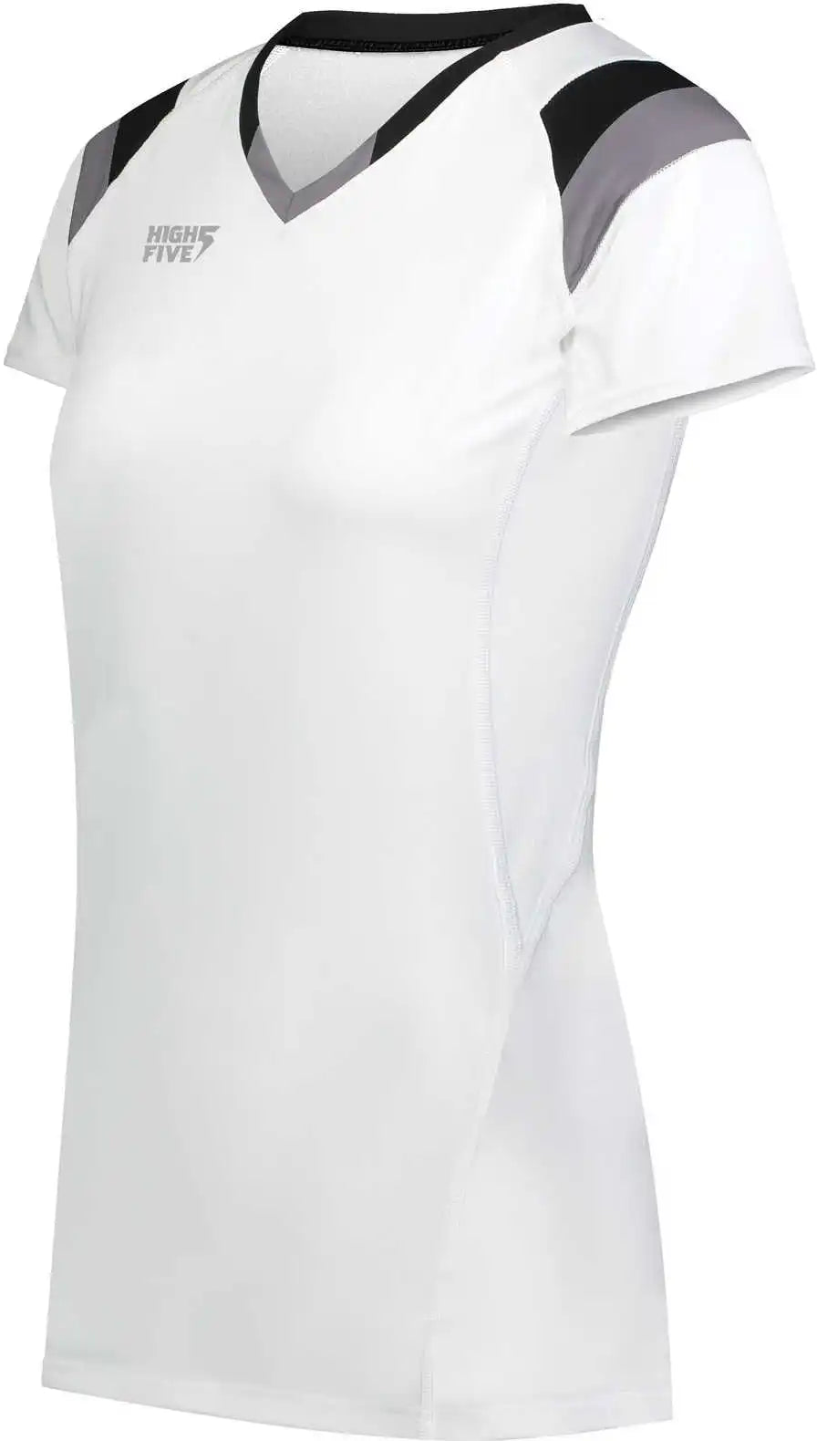 High Five 342252 Ladies Truhit Tri Short Sleeve Jersey White Black Graphite