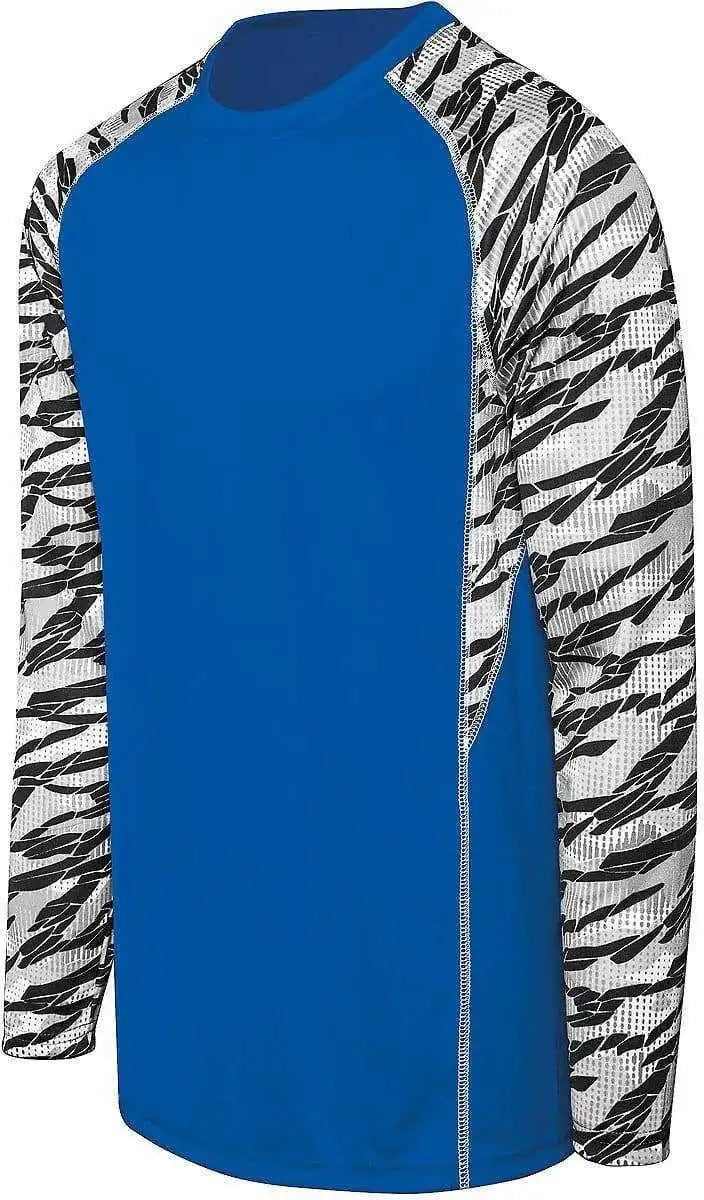 High Five 372340 Adult Evolution Print Long Sleeve - Royal White