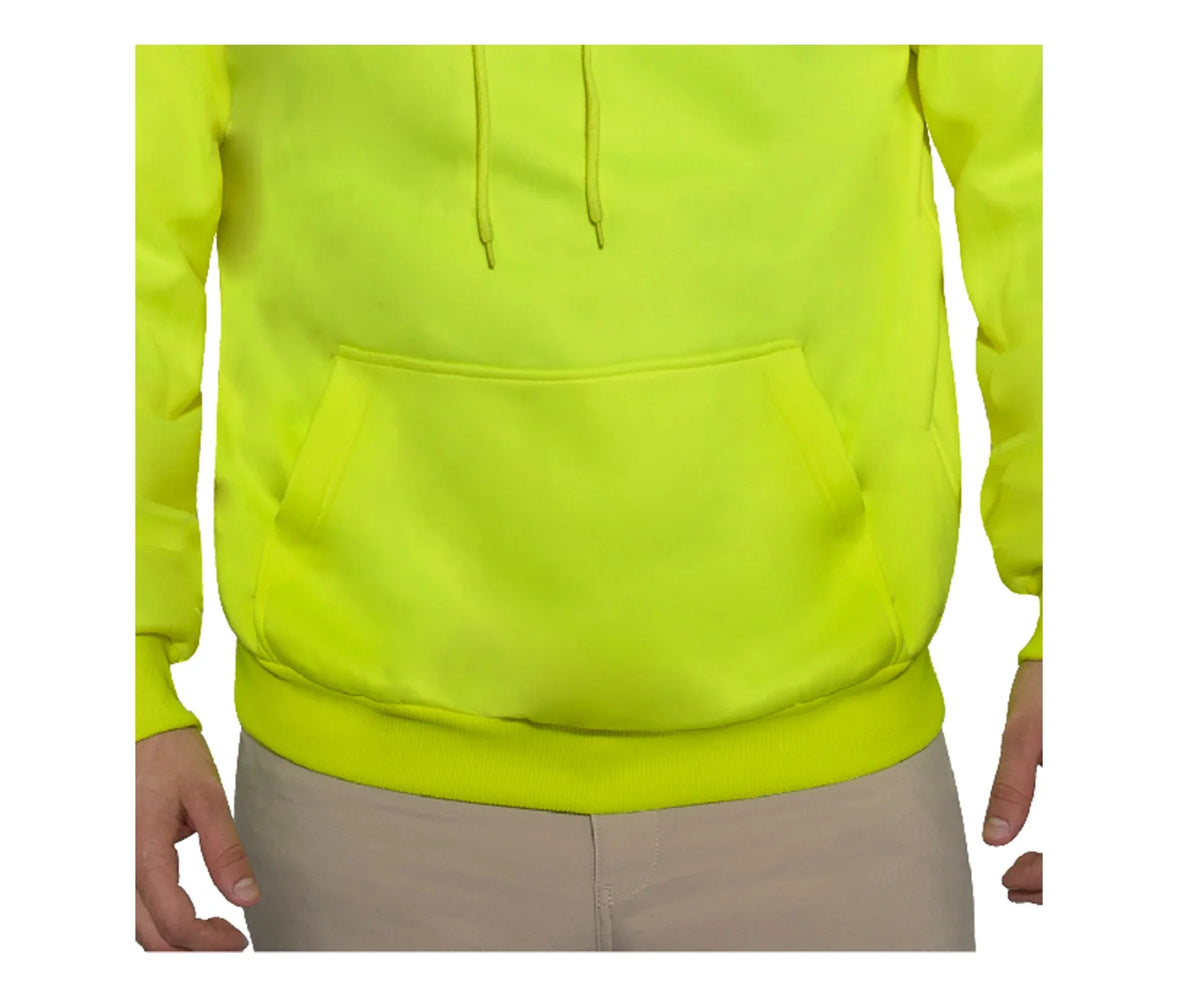 High-vis Performance Hooded Sweatshirt - Safety Green