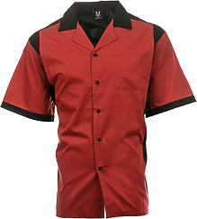 Hilton Hp2243 Cruiser Bowling Shirt - Red - Adult Xs