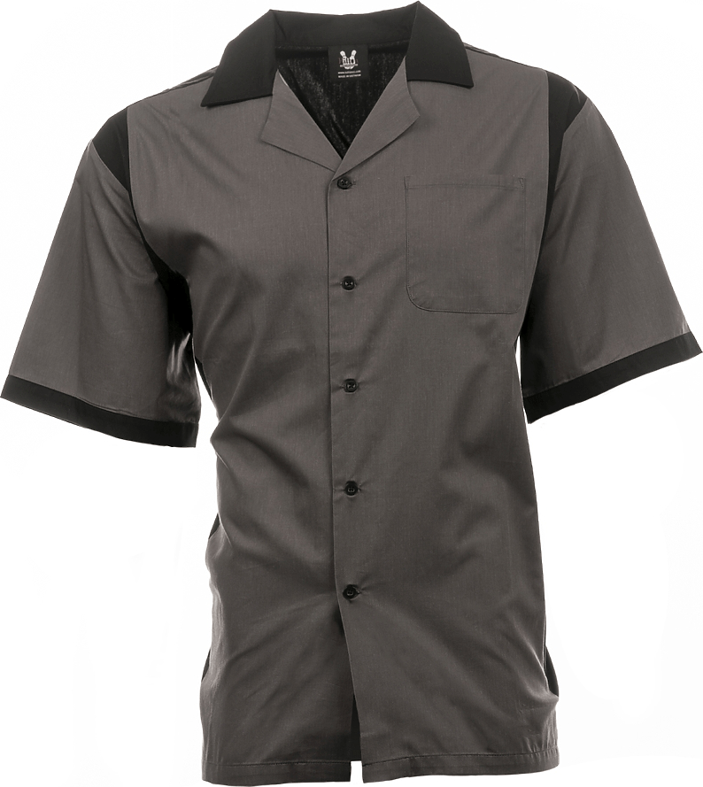 Hilton Hp2243 Cruiser Bowling Shirt - Steel Gray