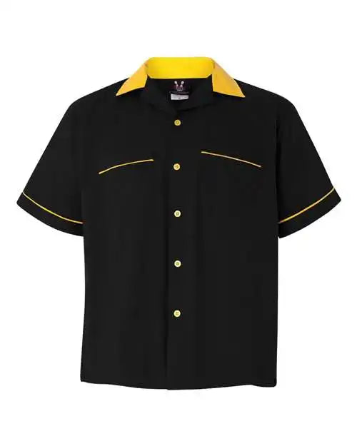 Hilton Hp2244 Gm Legend Bowling Shirt Black Gold