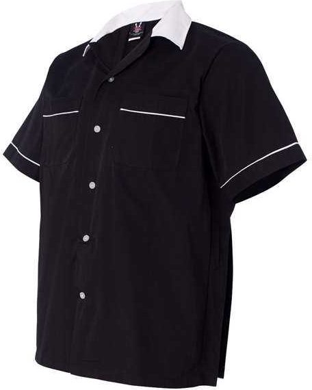 Hilton Hp2244 Gm Legend Bowling Shirt - Black White