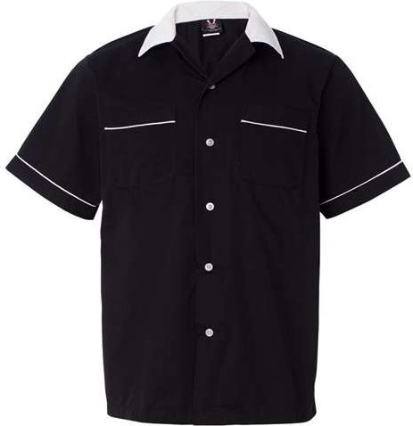 Hilton Hp2244 Gm Legend Bowling Shirt - Black White