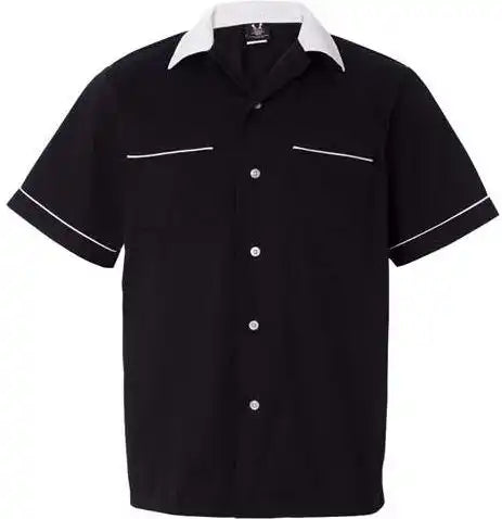 Hilton Hp2244 Gm Legend Bowling Shirt - Black White
