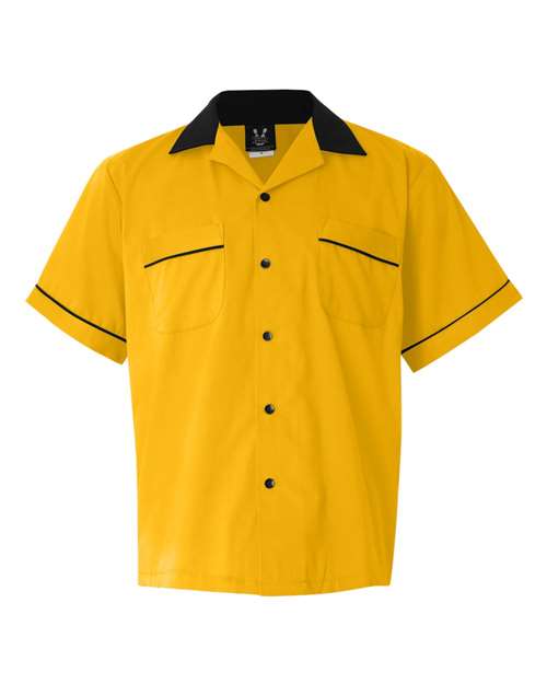 Hilton Hp2244 Gm Legend Bowling Shirt - Gold Black