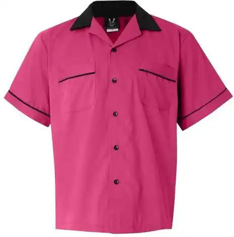 Hilton Hp2244 Gm Legend Bowling Shirt - Pink Black