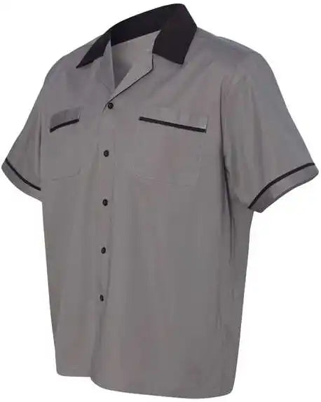 Hilton Hp2244 Gm Legend Bowling Shirt - Steel Black