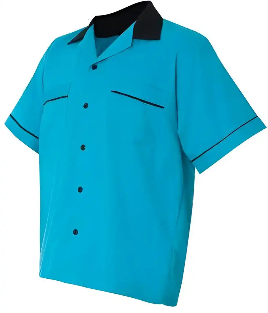 Hilton Hp2244 Gm Legend Bowling Shirt Turquoise Black