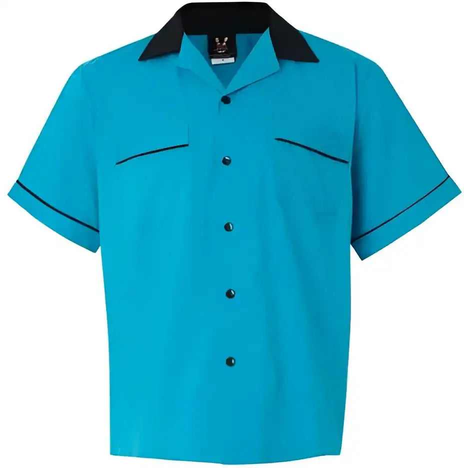Hilton Hp2244 Gm Legend Bowling Shirt Turquoise Black