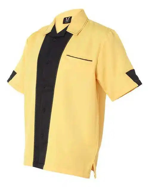Hilton Hp2245 Monterey Bowling Shirt - Gold Black