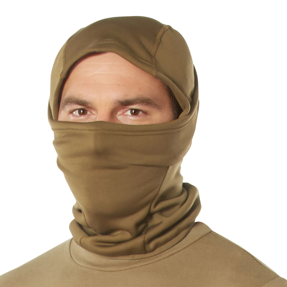 Hinged Helmet Liner Balaclava - Coyote Brown
