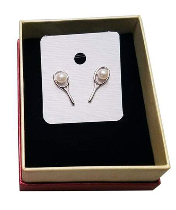 Hit Happy Tennis Racquet W/pearl Earrings - Os