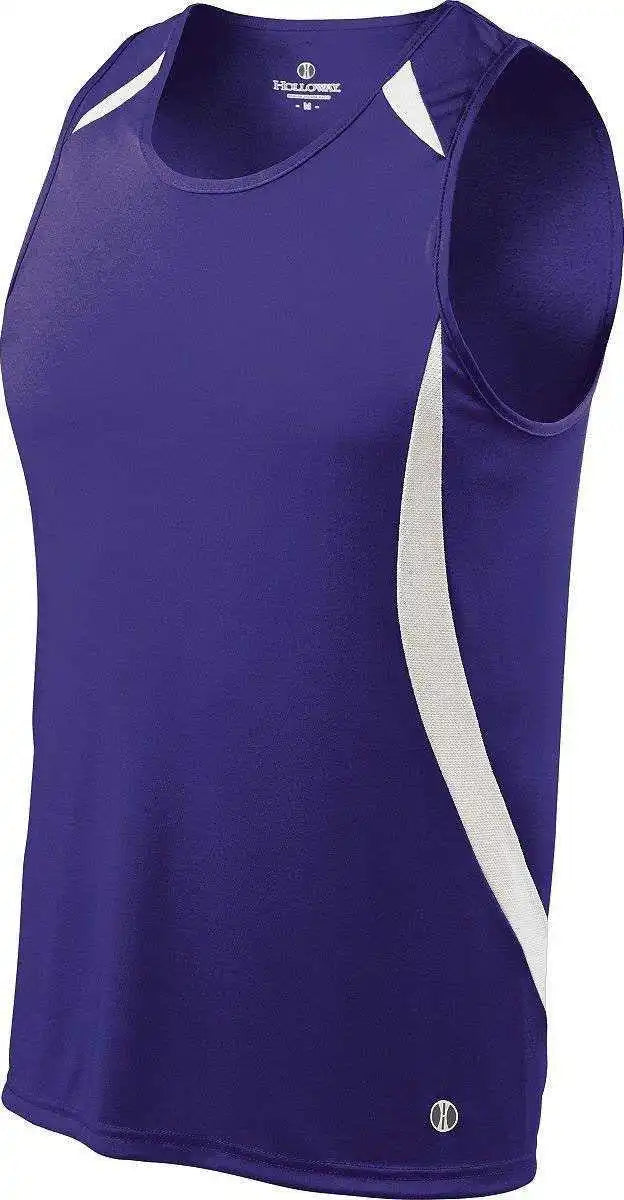 Holloway 221042 Sprinter Singlet Purple White