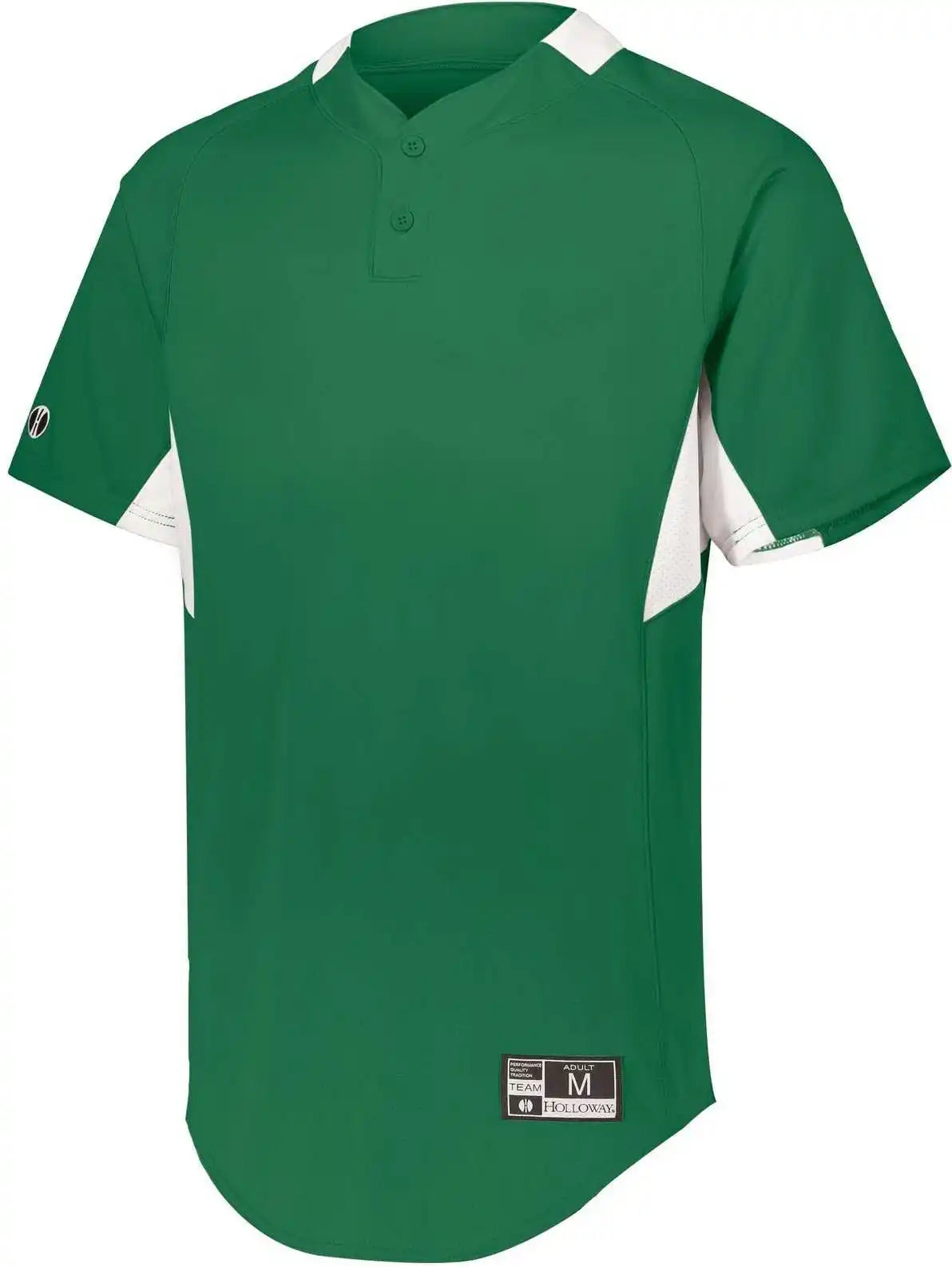 Holloway 221224 Youth Game7 Two-button Baseball Jersey - Kelly White