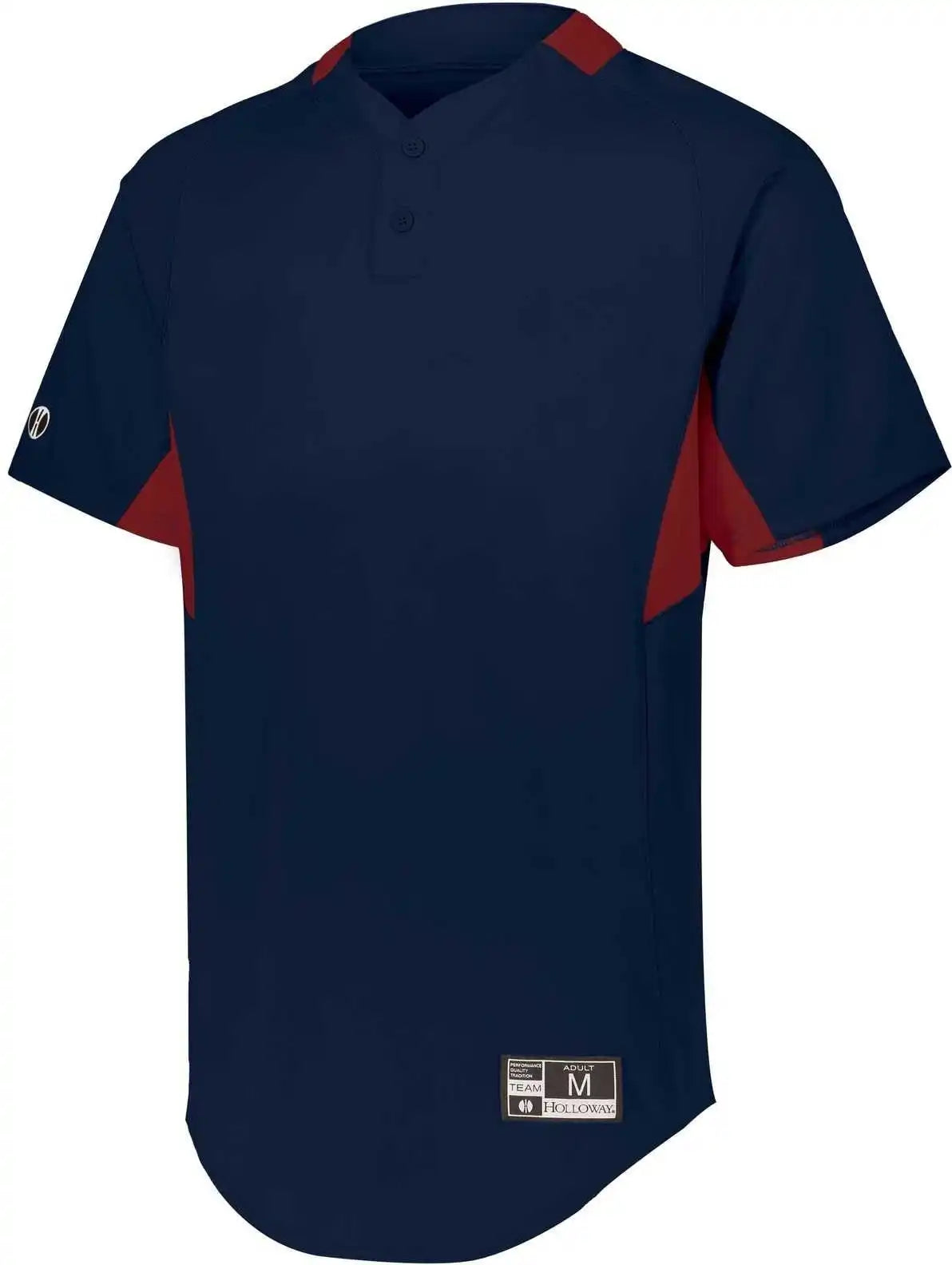 Holloway 221224 Youth Game7 Two-button Baseball Jersey - Navy Scarlet