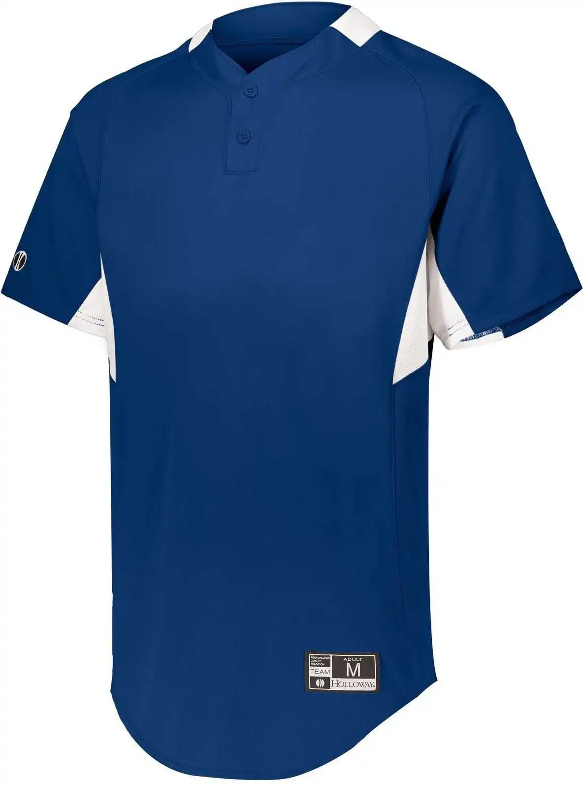 Holloway 221224 Youth Game7 Two-button Baseball Jersey - Royal White