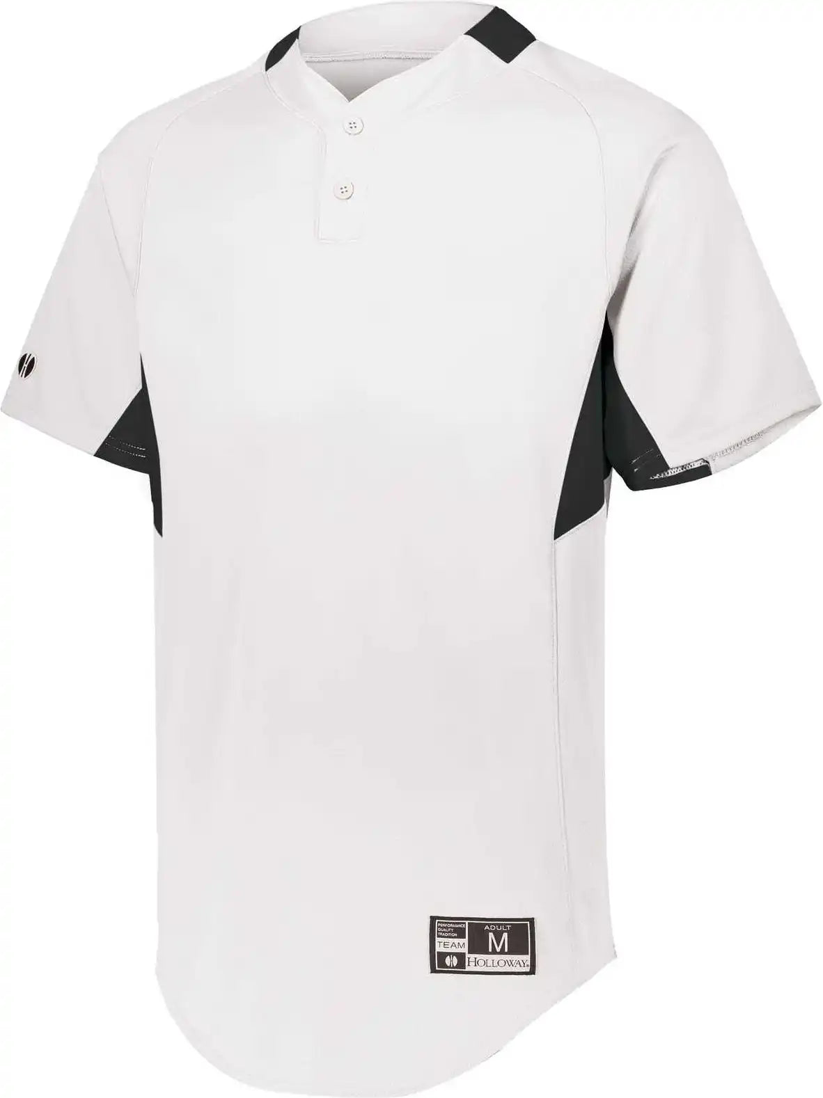 Holloway 221224 Youth Game7 Two-button Baseball Jersey - White Black