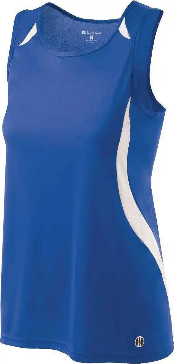 Holloway 221346 Ladies Sprint Singlet - Royal White - 2xl
