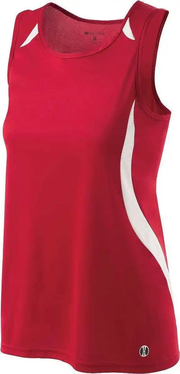 Holloway 221346 Ladies Sprint Singlet - Scarlet White
