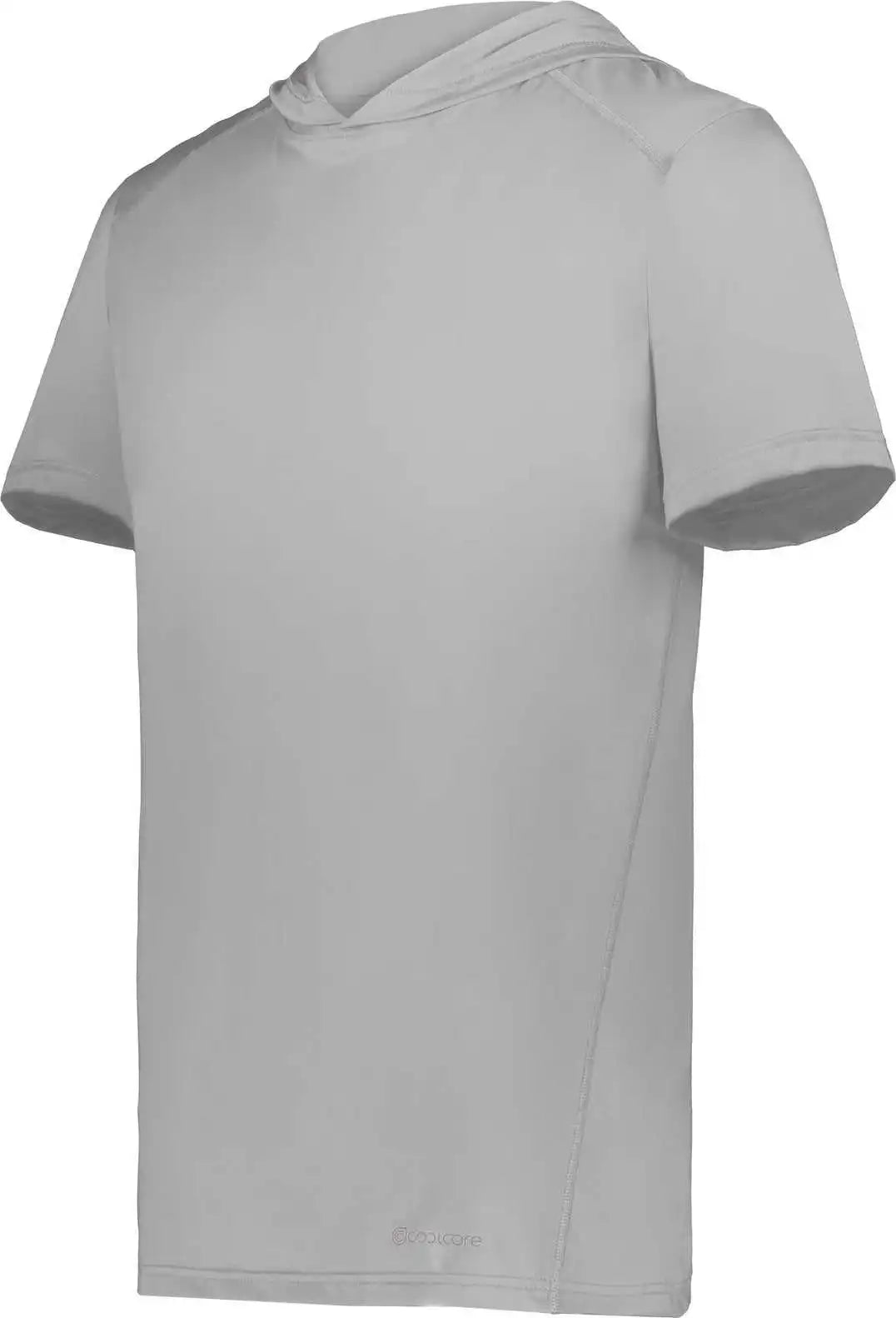 Holloway 222142 Coolcore Short Sleeve Hoodie - Athletic Grey