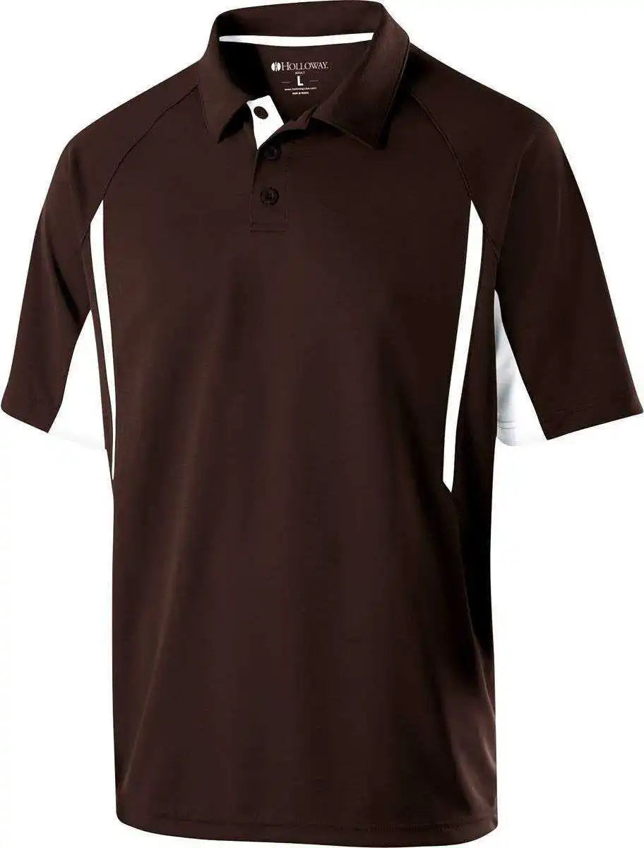 Holloway 222530 Avenger Polo Short Sleeve - Brown White - Adult 4xl