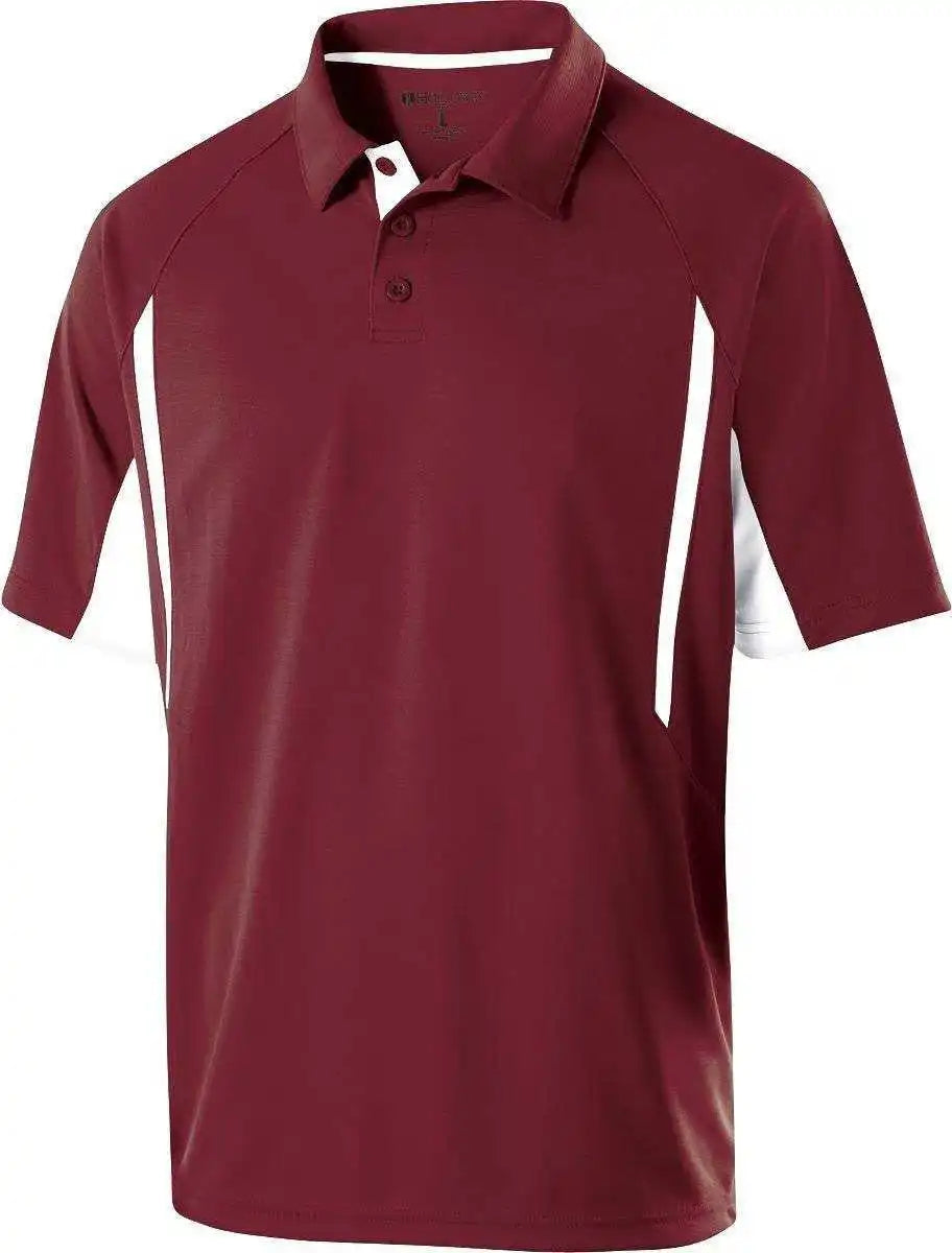 Holloway 222530 Avenger Polo Short Sleeve Cardinal White