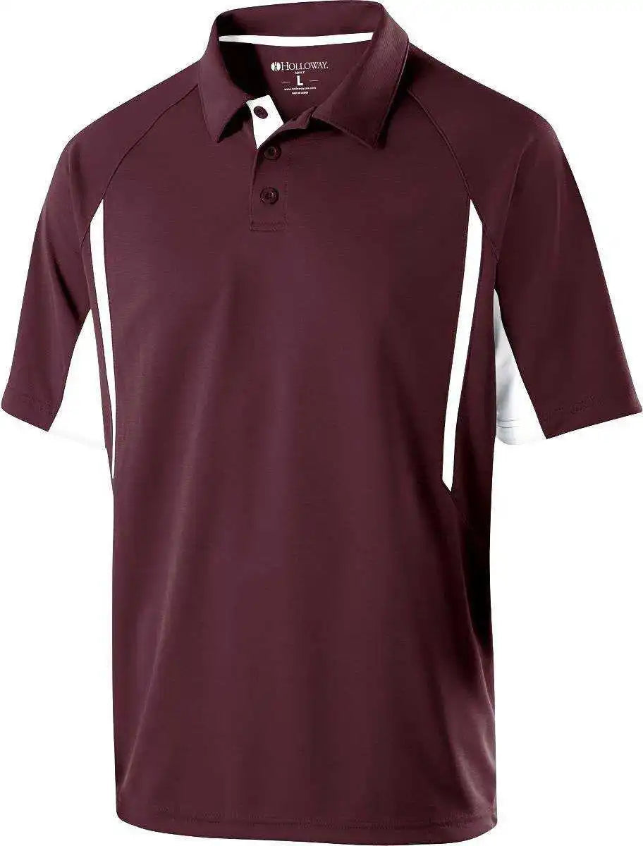 Holloway 222530 Avenger Polo Short Sleeve Maroon White