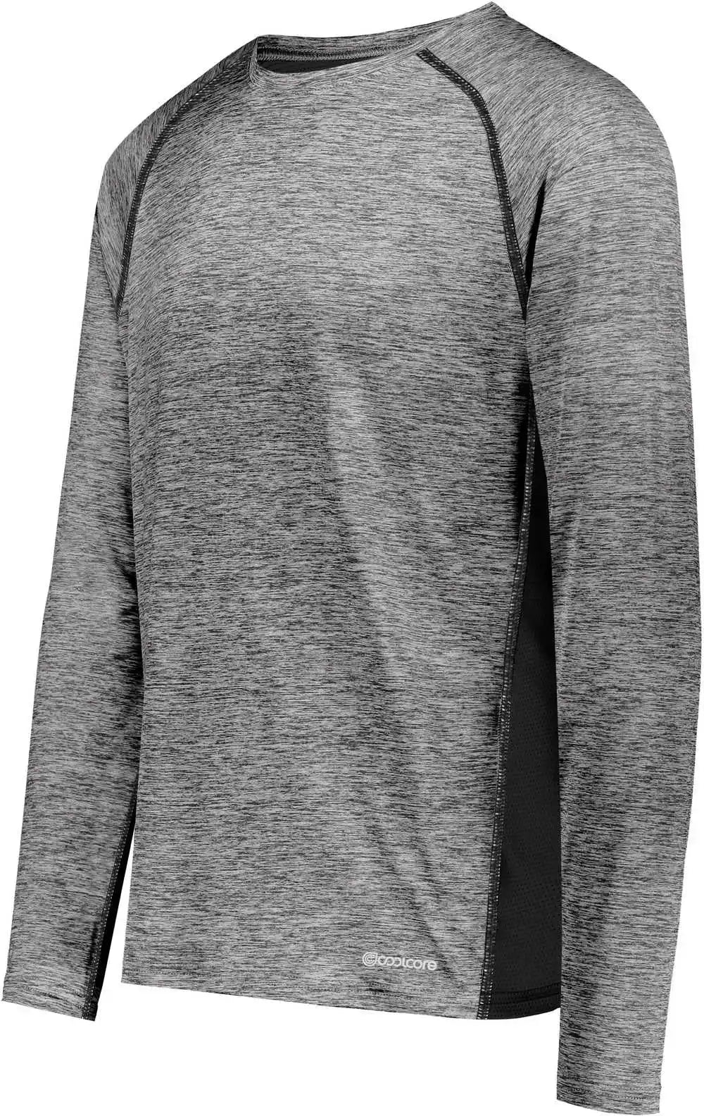 Holloway 222570 Electrify Coolcore Long Sleeve T-shirt - Black Heather