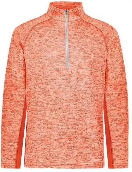 Holloway 222574 Electrify Coolcore Quarter-zip Pullover - Orange Heather