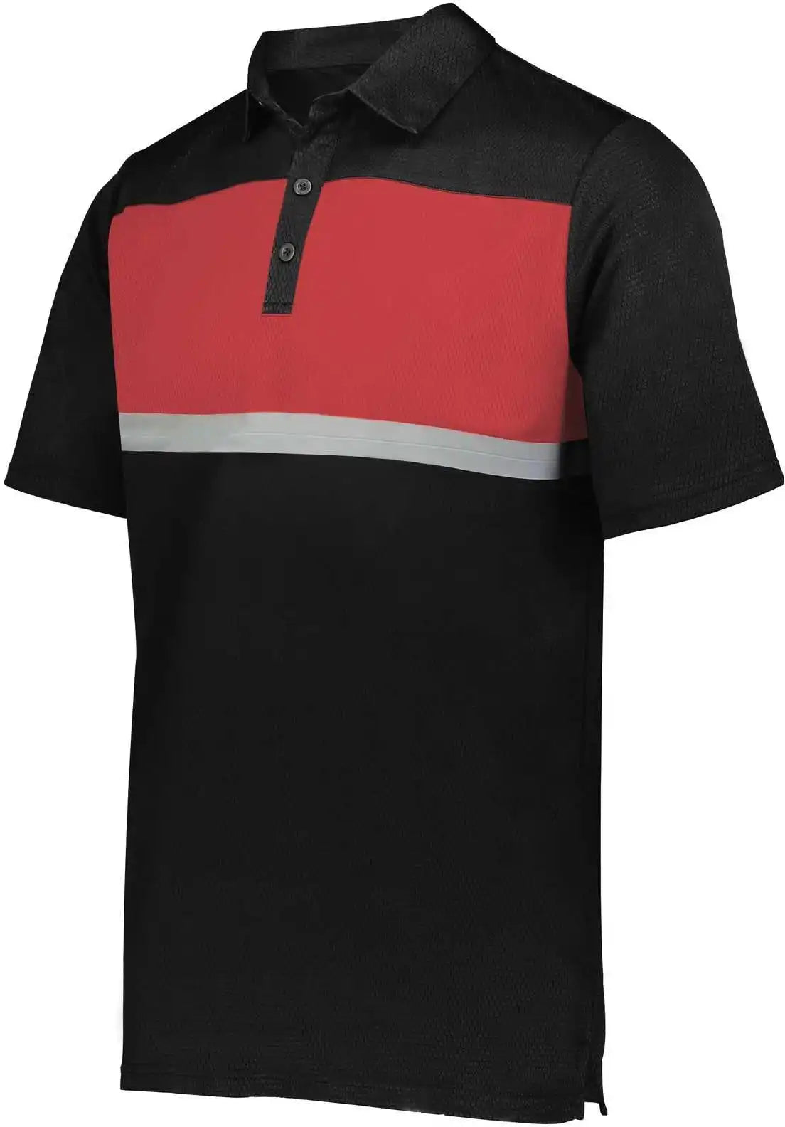 Holloway 222576 Prism Bold Polo - Black Scarlet