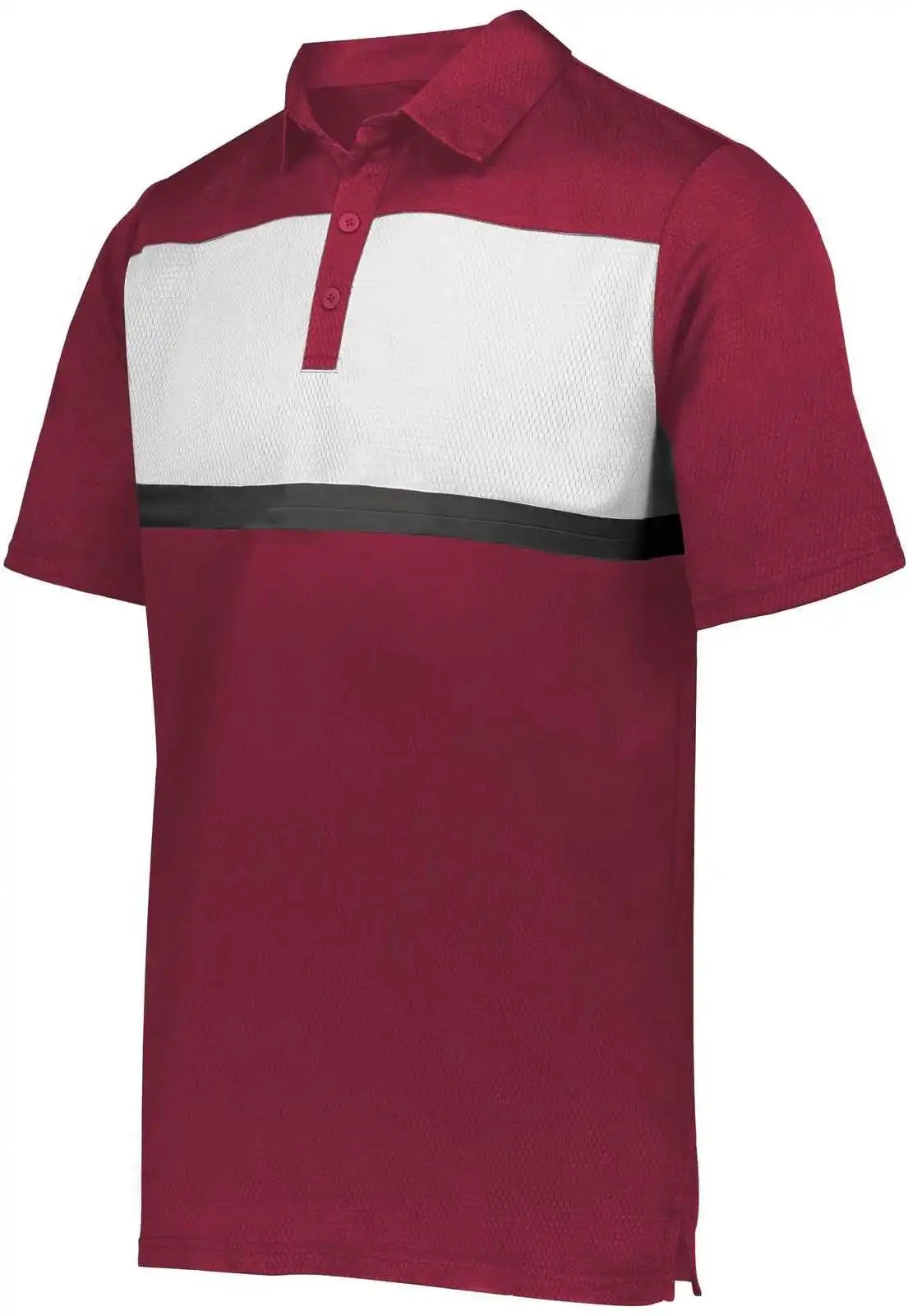 Holloway 222576 Prism Bold Polo - Cardinal White
