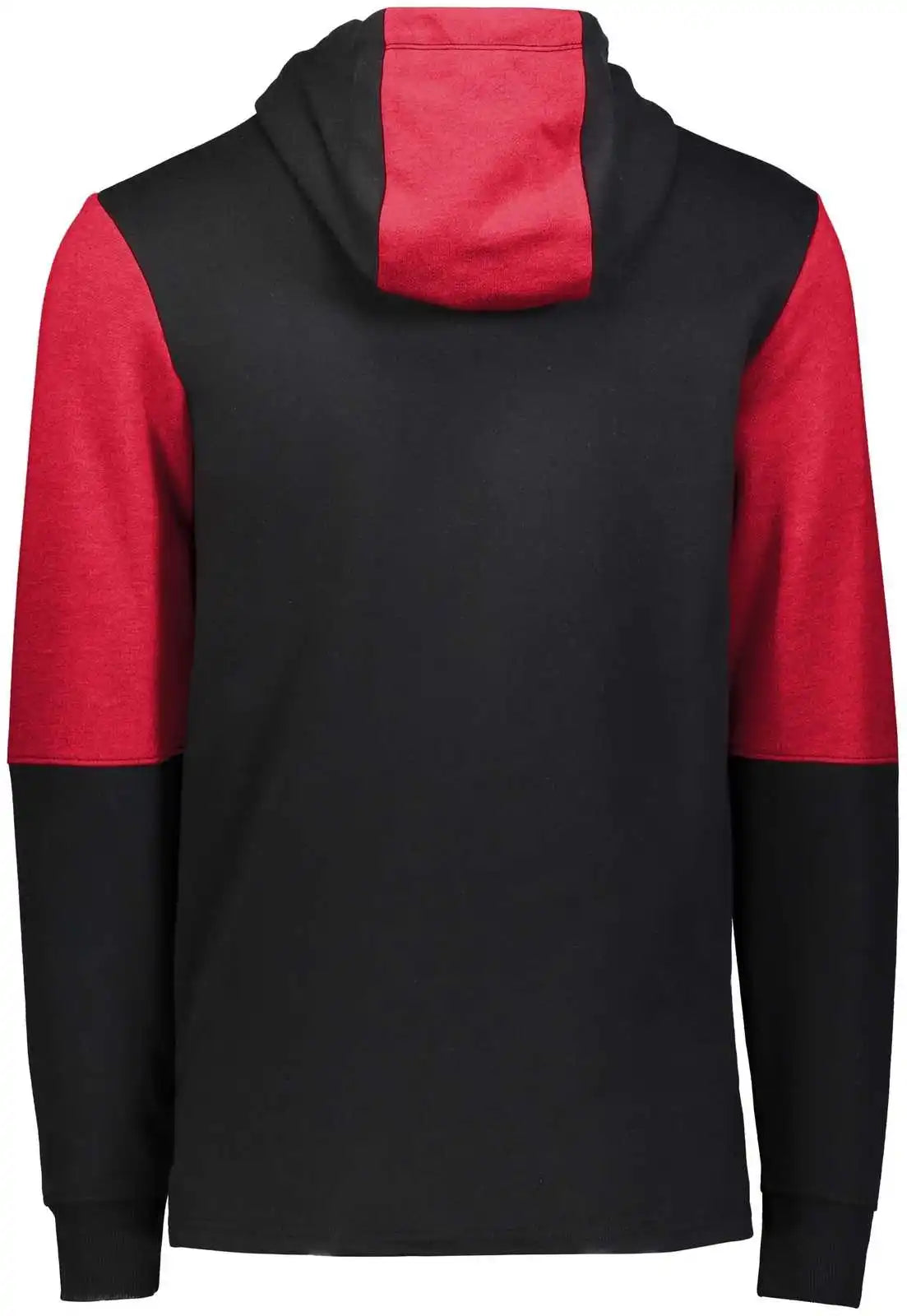 Holloway 222581 Ivy League Team Hoodie Black Scarlet Heather