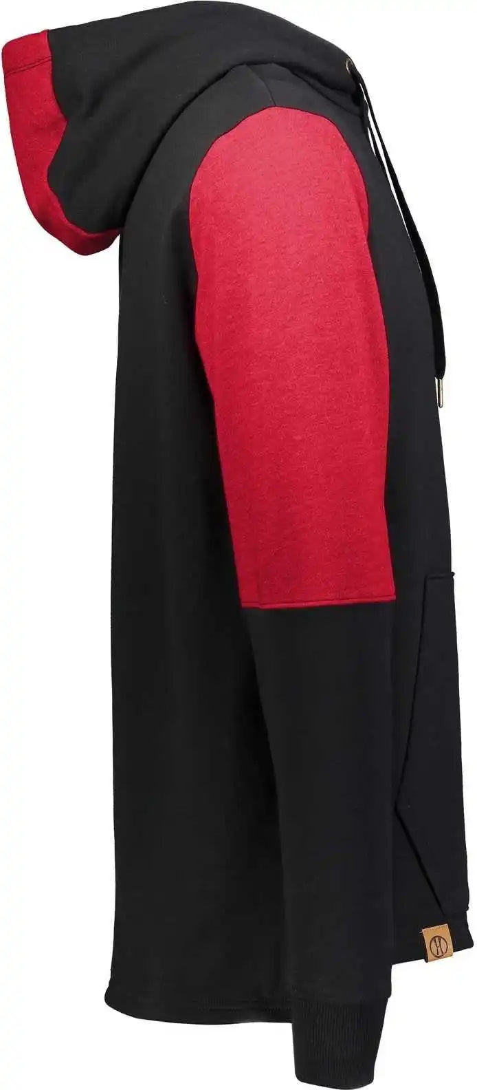Holloway 222581 Ivy League Team Hoodie Black Scarlet Heather