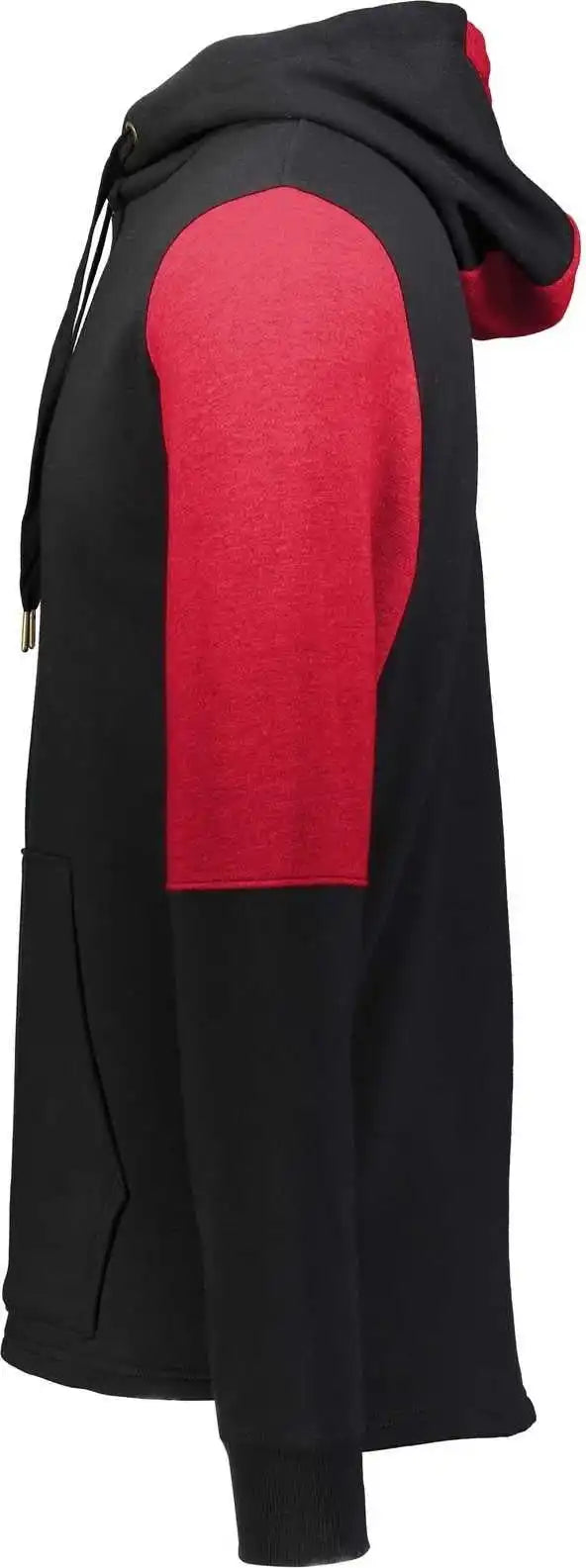 Holloway 222581 Ivy League Team Hoodie Black Scarlet Heather