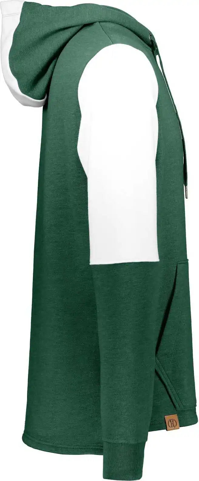 Holloway 222581 Ivy League Team Hoodie Dark Green Heather White