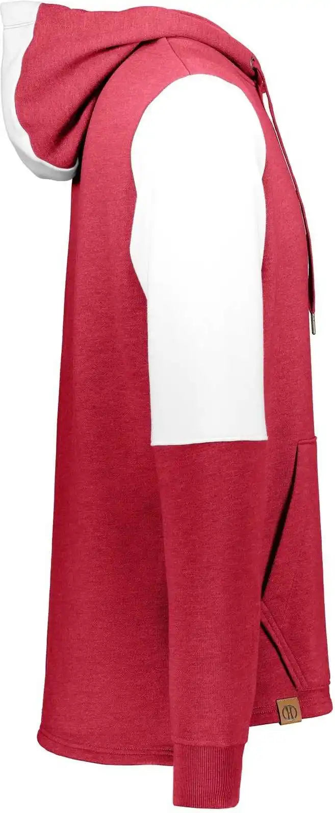 Holloway 222581 Ivy League Team Hoodie - Scarlet Heather White