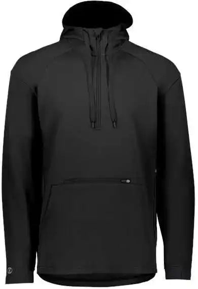 Holloway 222584 Limitless Quarter Zip Hooded Pullover Black
