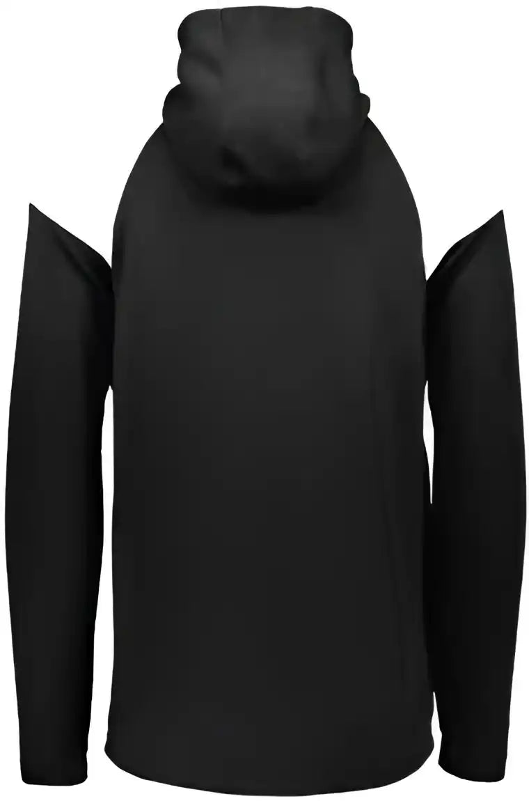 Holloway 222584 Limitless Quarter-zip Hooded Pullover - Black White