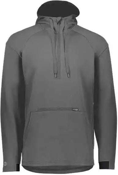 Holloway 222584 Limitless Quarter-zip Hooded Pullover - Carbon