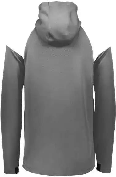 Holloway 222584 Limitless Quarter-zip Hooded Pullover - Carbon White