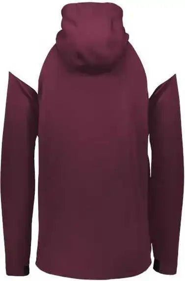 Holloway 222584 Limitless Quarter-zip Hooded Pullover - Maroon White