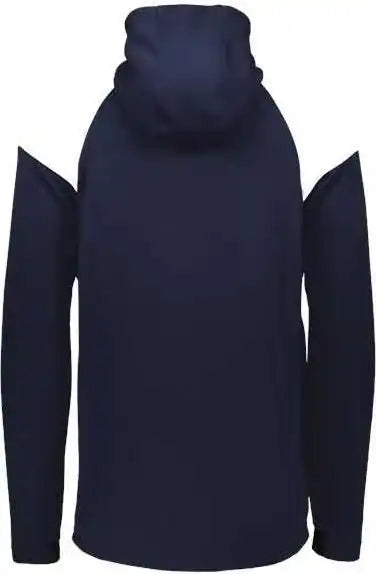 Holloway 222584 Limitless Quarter-zip Hooded Pullover - Navy White