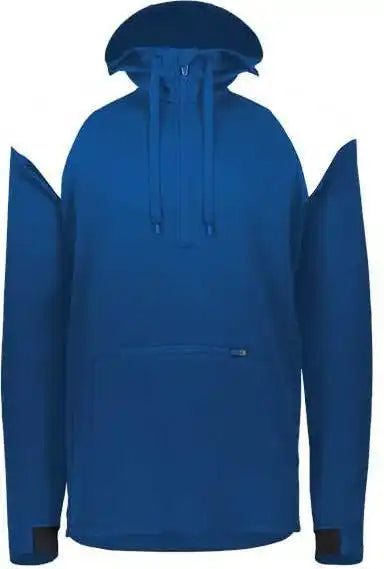 Holloway 222584 Limitless Quarter-zip Hooded Pullover - Royal White