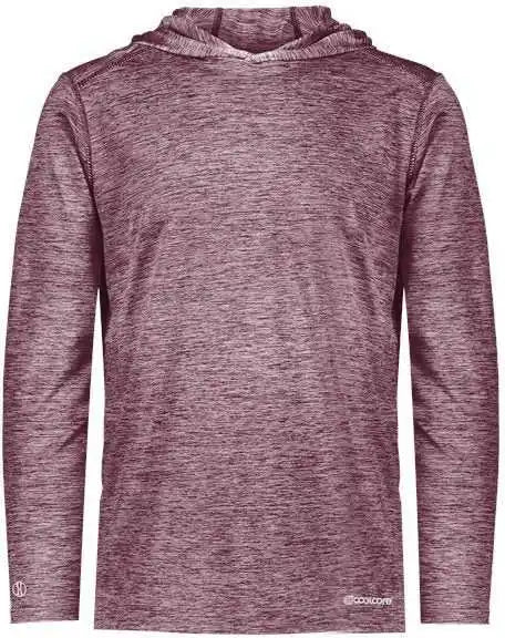 Holloway 222589 Electrify Coolcore Hooded Pullover Maroon Heather