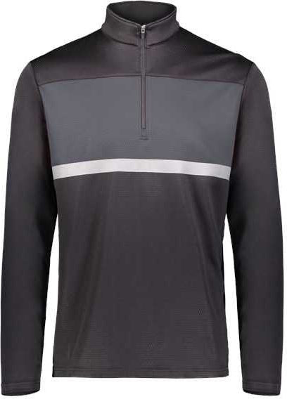 Holloway 222591 Prism Bold Quarter-zip Pullover - Black Carbon