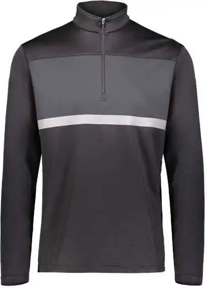 Holloway 222591 Prism Bold Quarter-zip Pullover - Black Carbon